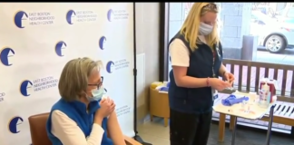 WBZ: East Boston Neighborhood Health Center Workers Receive Second Dose Of COVID Vaccine