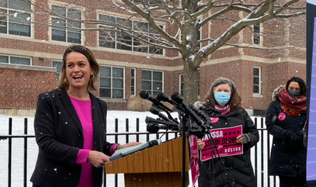 City Councilor Annissa Essaibi George launches campaign for Mayor of Boston AnnissaAnnounces at East Boston High School