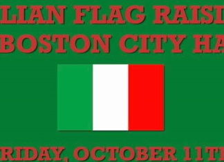 October 5, 2018: Italian Flag Raising at City Hall Italian Flag Raising Columbus Day Weekend
