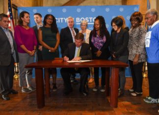 Mayor Walsh signs “An Act to Further Leverage Commercial Development to Build Housing, Create Jobs, and Preserve Inclusionary Development” InclusionaryZoningStory
