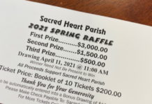 Sacred Heart Church Spring Raffle set for April 11 Sacred Heart Church Raffle 2021