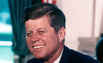 An EastBoston.com tradition: JFK reading the Declaration of Independence
