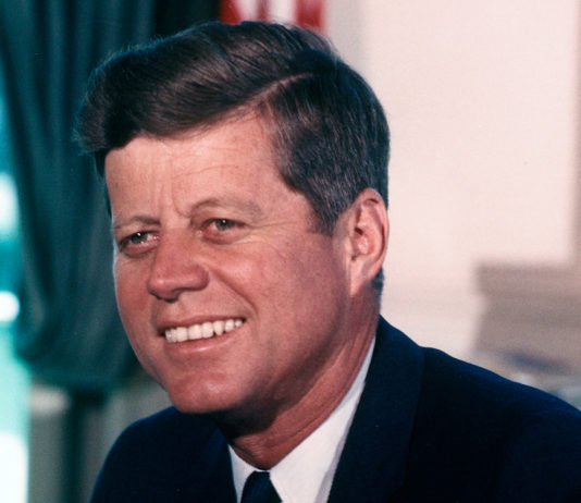 An EastBoston.com tradition: JFK reading the Declaration of Independence