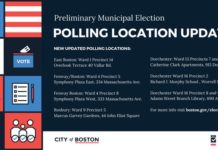 Update: Polling location change in East Boston for Preliminary Election, September 14 East Boston Polling Location Change