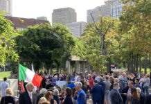 In defiance of Mayor’s erasure, hundreds gather to celebrate Columbus Day Columbus Day October 11, 2021 North End