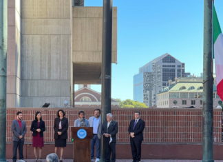 Flag raising at City Hall for Italian American Heritage Month