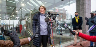 Maura Healey makes it official at Maverick Square announcement as new poll shows strong support Healey