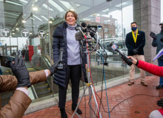 Maura Healey makes it official at Maverick Square announcement as new poll shows strong support Healey