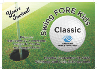 September 19, 2022 Salesian Boys & Girls Club Swing Fore Kids Classic