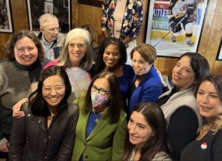 In a first, Senator Lydia Edwards hosts Santarpio’s annual election day lunch