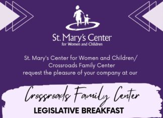 Nov. 15: Crossroads Family Shelter Legislative Breakfast