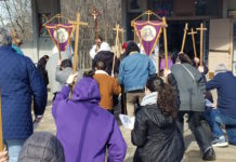 Pro-life Catholics observe Stations of the Cross at Don Orione on Good Friday Way of the Cross East Boston 2023 E