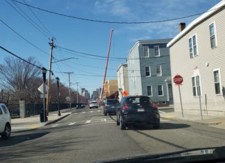 City councilor Gabriela Coletta and colleagues to discuss the digitization and tracking of parking spaces. East Boston