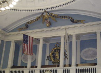 Senator Edwards touts budget victories Senate chamber MA