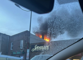 Fire on Prescott Street; No injuries reported. Red Cross to assist