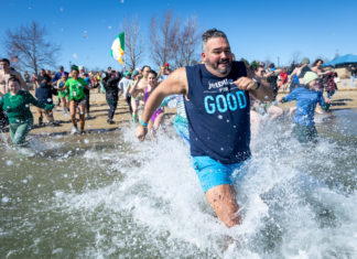 Another successful splash! 200 people plunge into Constitution Beach in 15th annual Shamrock Splash East Boston Shamrock Plunger 2025