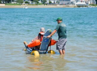 Over 150 people of all abilities came together to enjoy the beach at Triangle, Inc.’s Annual Beach:Ability Event in East Boston East Boston
