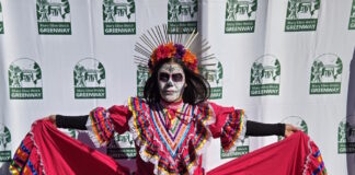 Mary Ellen Welch Greenway marks Dia De Muertos