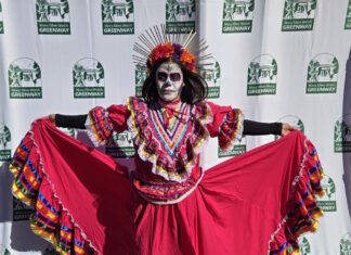Mary Ellen Welch Greenway marks Dia De Muertos