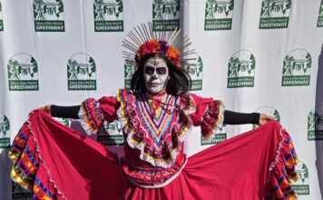 Mary Ellen Welch Greenway marks Dia De Muertos