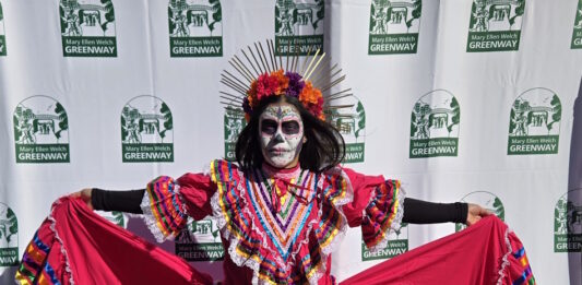 Mary Ellen Welch Greenway marks Dia De Muertos
