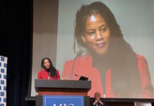 Senator Edwards offers an update of her work as chair of the Senate Judiciary Committee East Boston