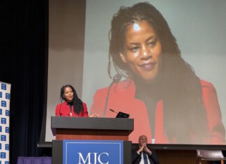 Senator Edwards offers an update of her work as chair of the Senate Judiciary Committee East Boston