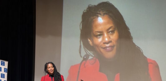 Senator Edwards offers an update of her work as chair of the Senate Judiciary Committee East Boston