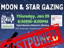 Star gazing on the Greenway postponed to 2/26