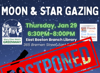 Star gazing on the Greenway postponed to 2/26