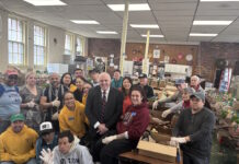 City Councilor Ed Flynn visits East Boston Community Soup Kitchen