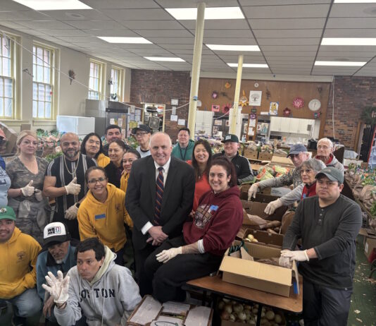City Councilor Ed Flynn visits East Boston Community Soup Kitchen