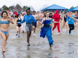 Plunging into Constitution Beach for a great cause East Boston Courtesy Photograph