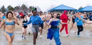 Plunging into Constitution Beach for a great cause East Boston Courtesy Photograph