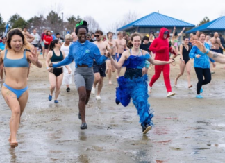 Plunging into Constitution Beach for a great cause East Boston Courtesy Photograph