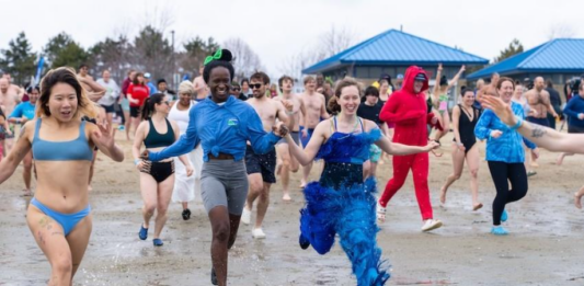 Plunging into Constitution Beach for a great cause East Boston Courtesy Photograph