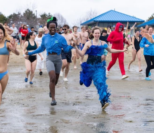 Plunging into Constitution Beach for a great cause East Boston Courtesy Photograph