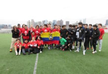Students participate in FIFA World Cup ’26 promotional filming and soccer match East Boston Sports