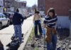 Urban Refuge volunteers clean up Maverick Square East Boston Clean up