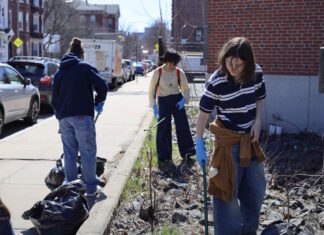 Urban Refuge volunteers clean up Maverick Square East Boston Clean up