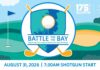 Mark the Date: August 31 – The Y’s 6th Annual Battle for the Bay Golf Tournament Poster for Battle for the Bay charity golf event benefiting the Charleston & East Boston YMCAs, Aug 31, 2016, 7:30 AM shotgun start.