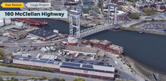 160 McClellan Highway project notification form filed with BPDA Cargo Ventures East Boston