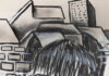 AWG announces August exhibition: ย We Find Ourselves in Shape of Home, Victoria โthirteenvicโ DelValle Monochrome portrait of a person with a city skyline motif overlaid on the face; windows appear on the cheeks and buildings rise behind them.