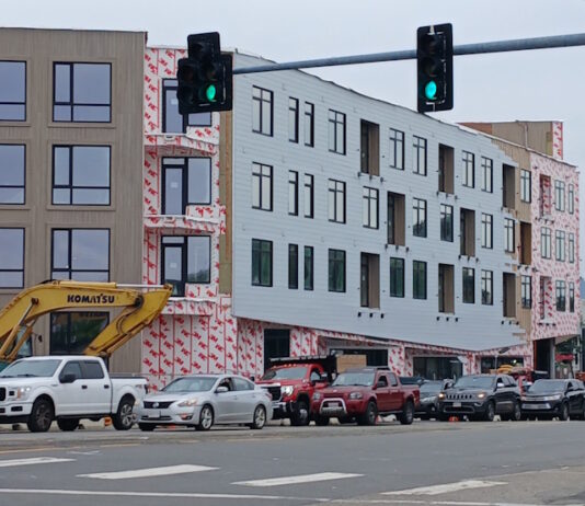 Bicycle advocates upset with city revision to traffic calming by behemoth housing project in congested neighborhood.