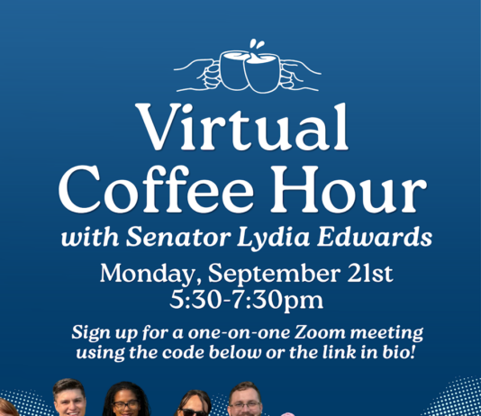 Senator Edwards to host virtual coffee hour tonight