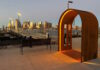 Illuminated arches mark the start of a new cultural trail in East Boston