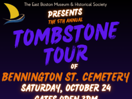 Tombstone tour at Bennington Street Cemetery TODAY 10/24